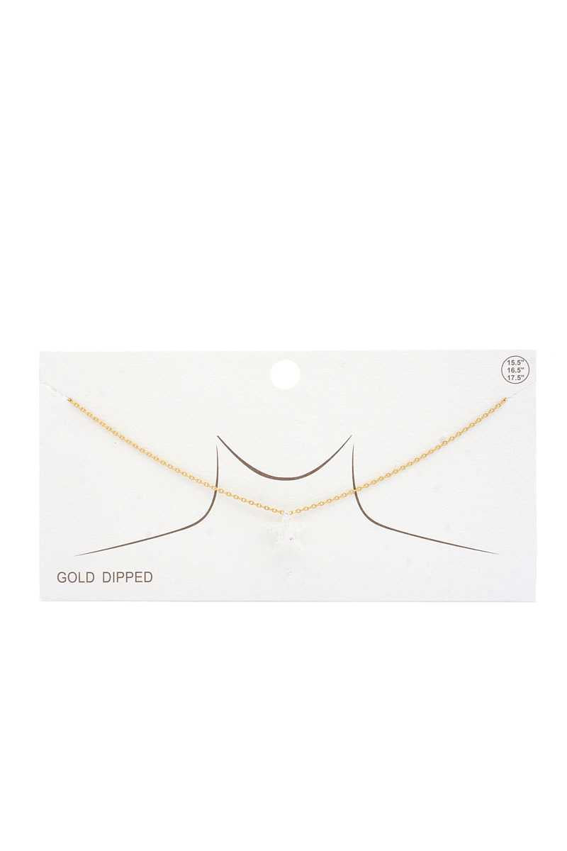 Iridescent Star Charm Gold Dipped Necklace